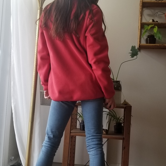 WindRiver Sweater Fleece Jacket Red Windbreaker - Picture 7 of 16